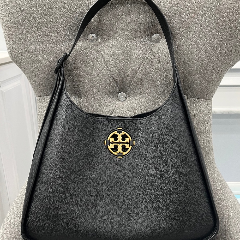 Tory Burch Miller Hobo Shoulder BagBlack Gem